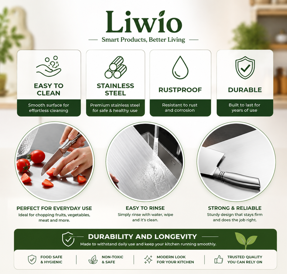 Stainless Steel Chopping Board