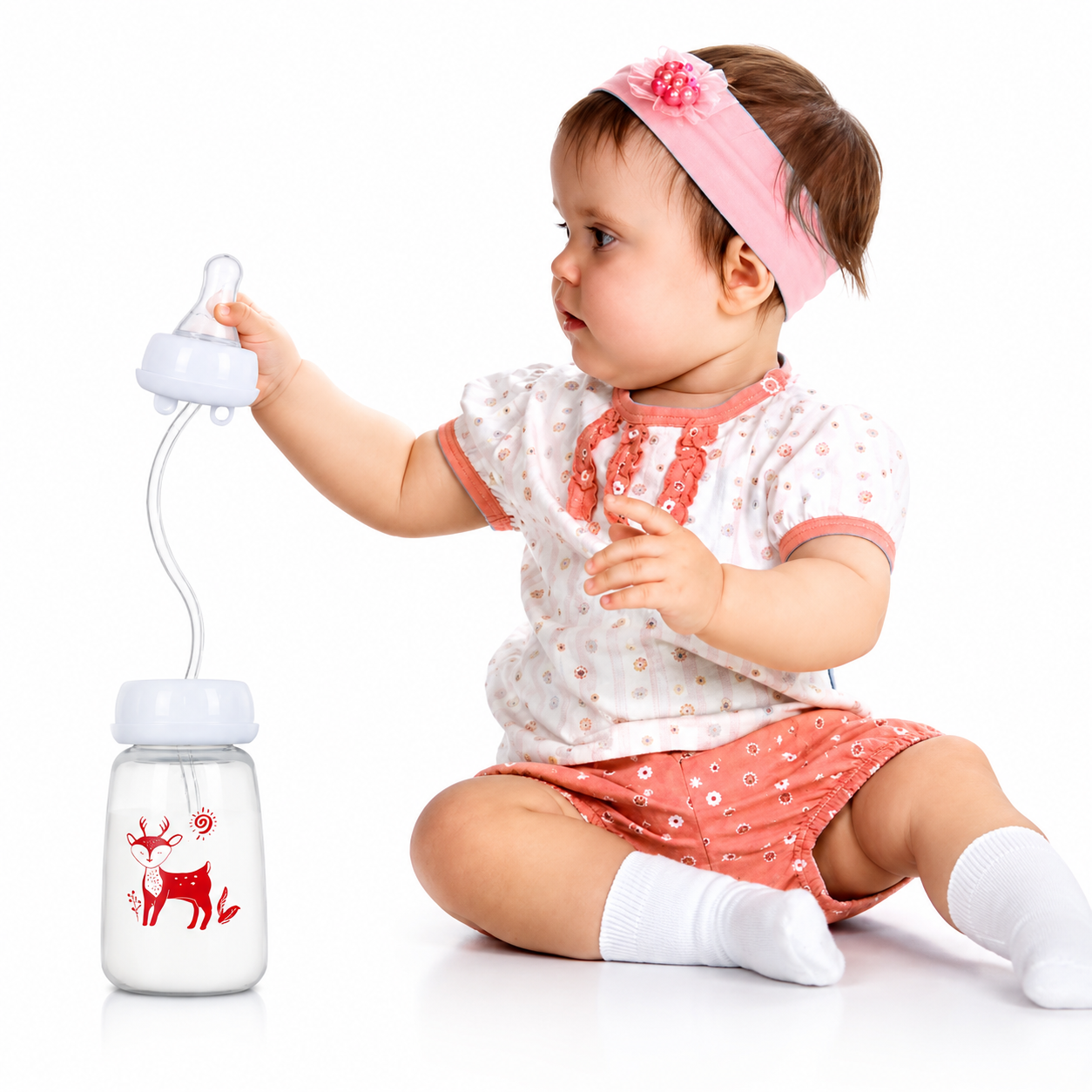 Hands-Free Baby Feeding Bottle